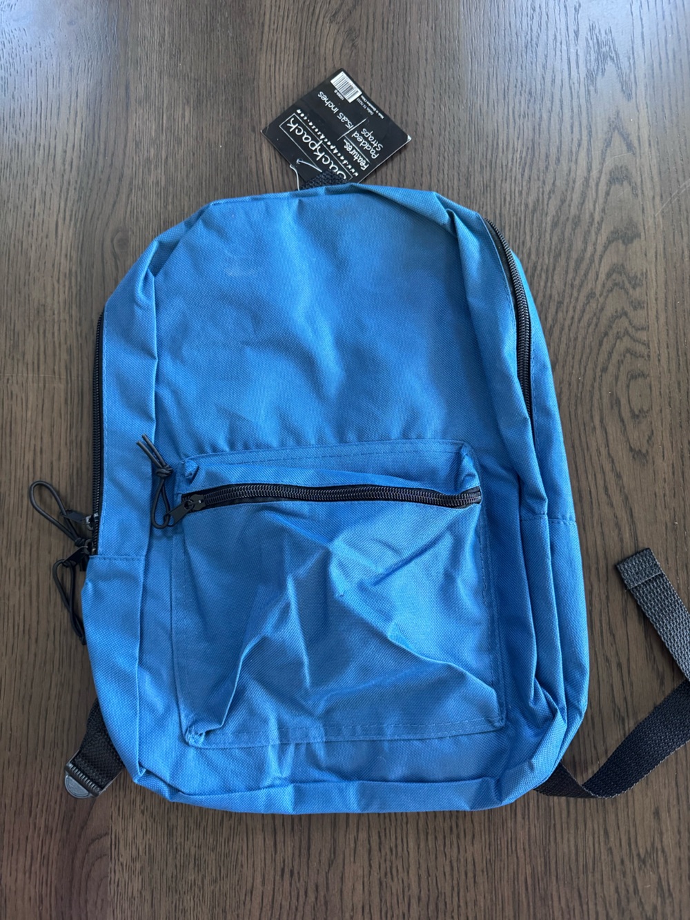 NWT Moda West 15 in Bright Blue Casual Backpack with Front Zip Pocket